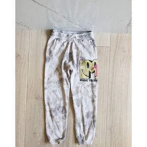Abercrombie Kids Sweatpants 11/12 Fleece Tie Dye MTV Logo Lounge Pants Y2K